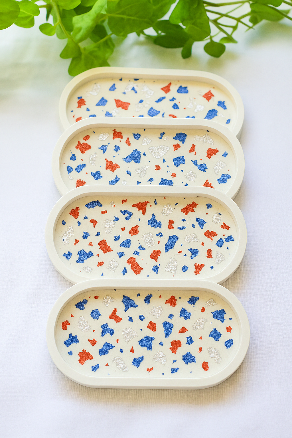 Oval terrazzo dish