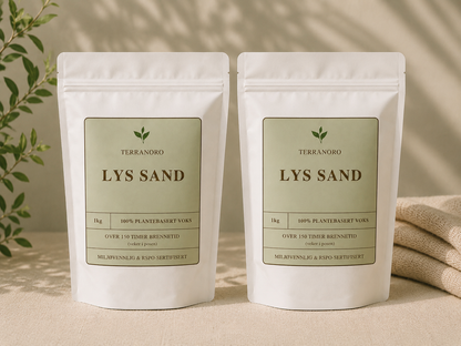 2x 1kg lys sand m/veker
